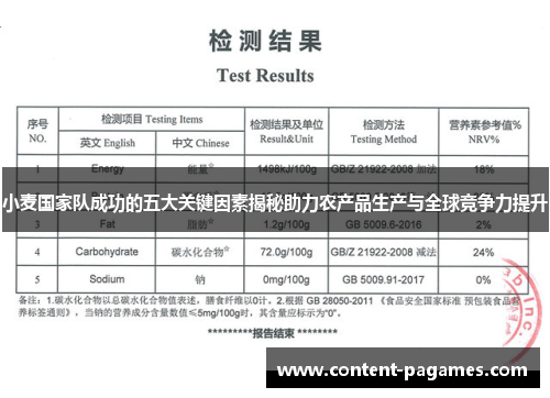 小麦国家队成功的五大关键因素揭秘助力农产品生产与全球竞争力提升 小麦国家队成功的五大关键因素揭秘助力农产品生产与全球竞争力提升